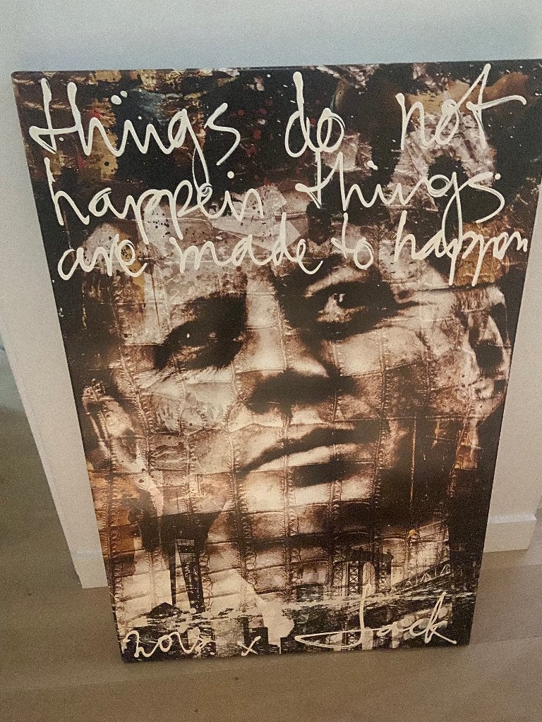 Kennedy print on wooden frame, Ophalen, Overige materialen, Overige typen, 120 cm
