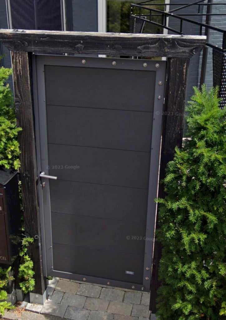 Schuttingdeur Hout/Staal 180x90cm incl. Beugels, Ophalen, Zo goed als nieuw