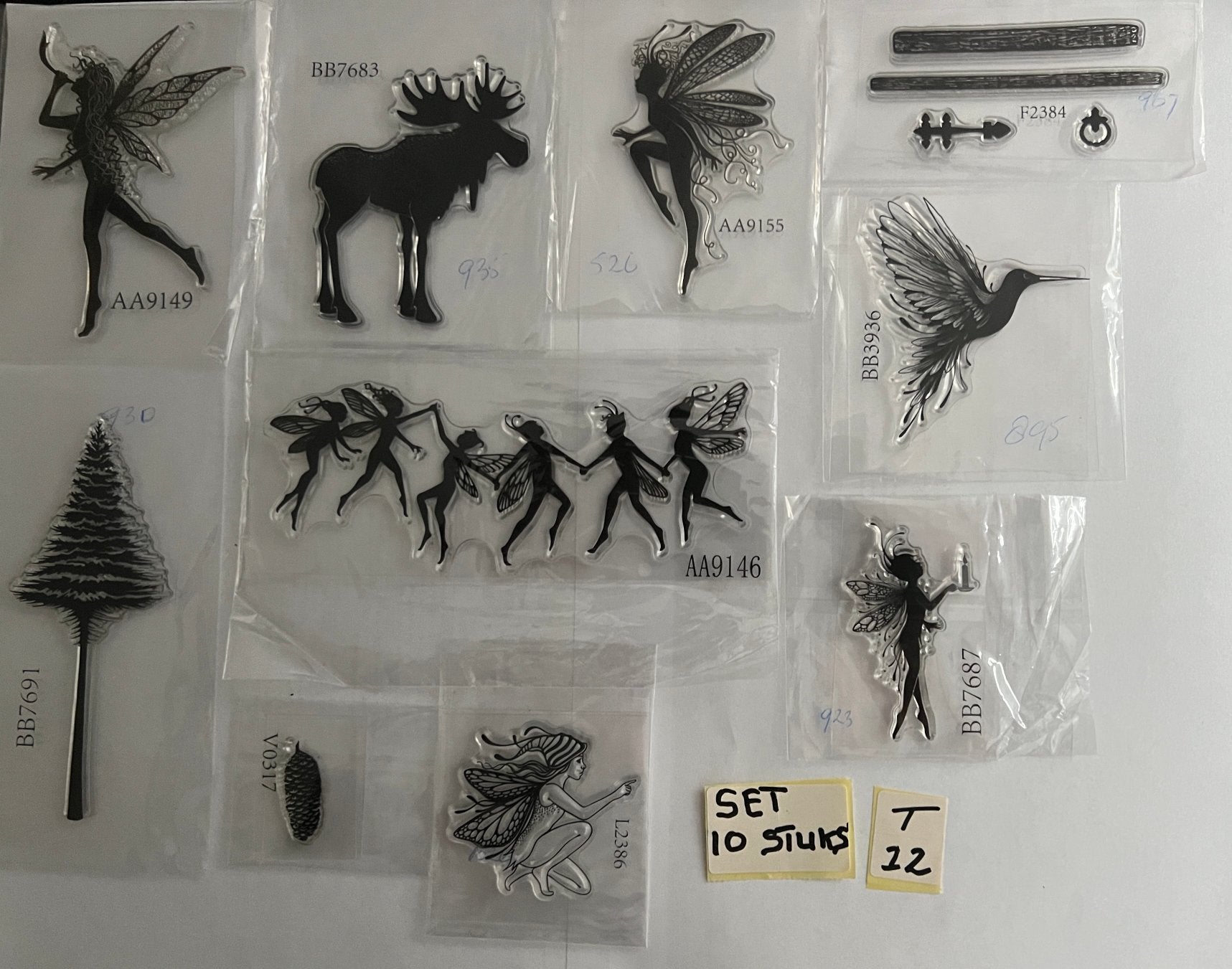 Set van 10 stempels met Lavinia afbeeldingen Nieuw, Ophalen, Nieuw, Clearstamp