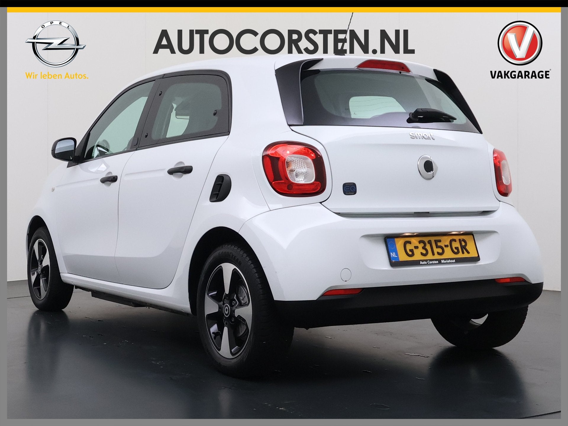 Smart Forfour EQ Electric AUT 2/3 Leer SOH 95% Ecc Bluetooth, Auto's, Smart, Achterwielaandrijving, Gebruikt, 43 €/maand, Wit