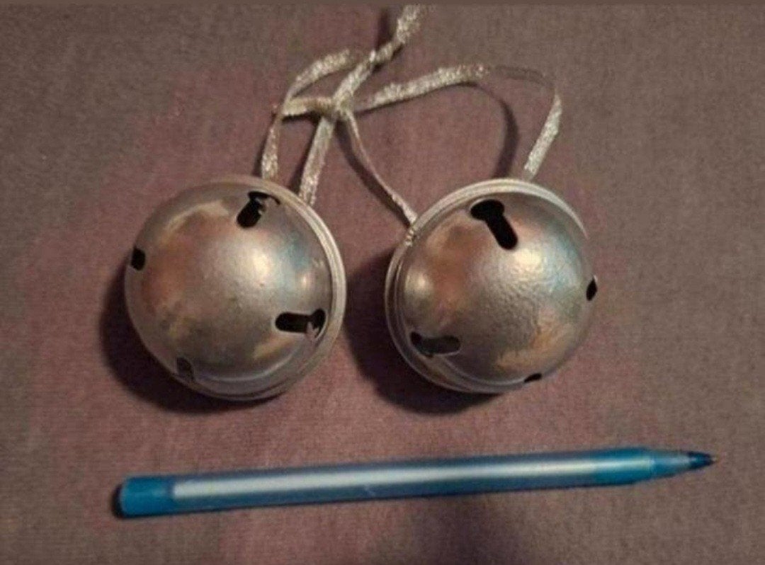 2 x grote kerstbel, Ophalen, Zo goed als nieuw