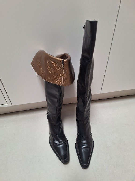 Leren Dames Laarzen, Kleding | Dames, Schoenen, Ophalen, Hoge laarzen, Zwart, Zo goed als nieuw