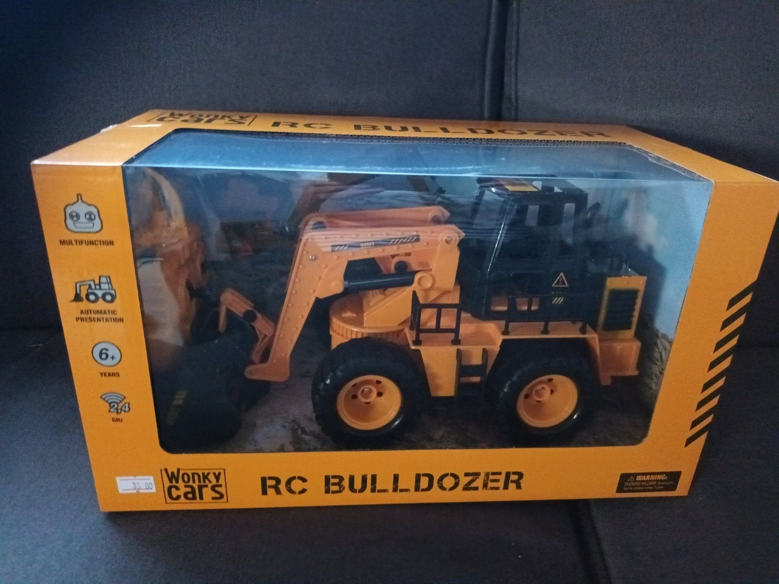 Wonky Cars - Bulldozer 1:24 - RC - RC Auto - Bestuurbare Aut, Ophalen, Nieuw, Overige schalen, Auto offroad