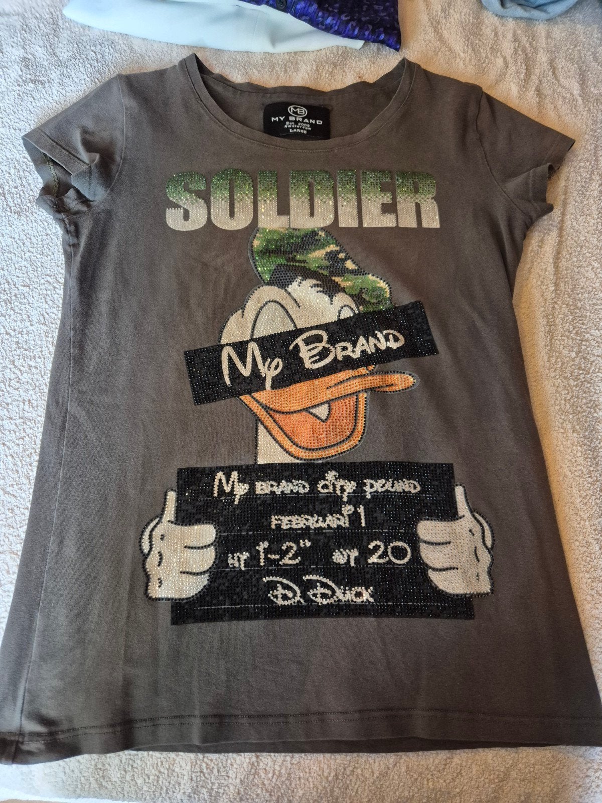 My Brand Donald Duck T-shirt met strass, maat L, Maat 42/44 (L), My Brand, Ophalen of Verzenden, Korte mouw