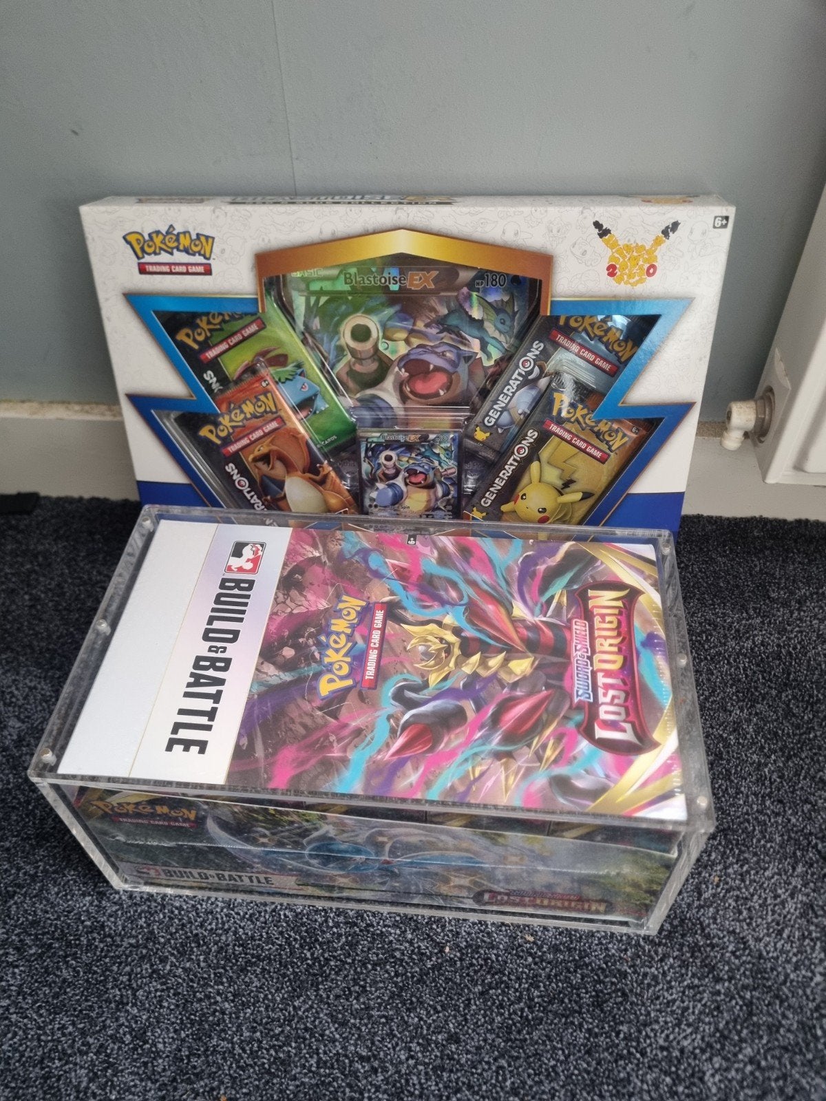 Combi deal: blastoise ex box & Lost Origin build & battle, Ophalen of Verzenden, Nieuw, Boosterbox, Foil