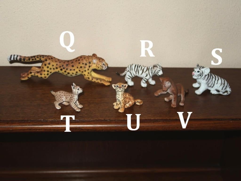 div. katachtigen, oa. cheeta, tijger, leeuw, Schleich en AAA, Verzenden, Gebruikt