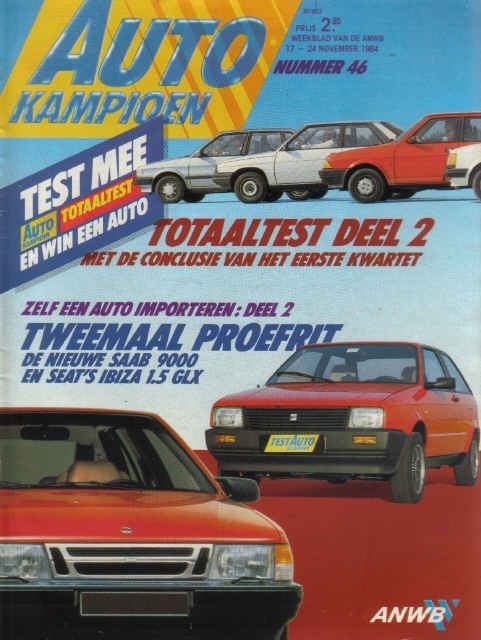 Autokampioen 46 1984 : Saab 9000 - Seat Ibiza - Suzuki SJ413, Ophalen of Verzenden, Gelezen, Algemeen