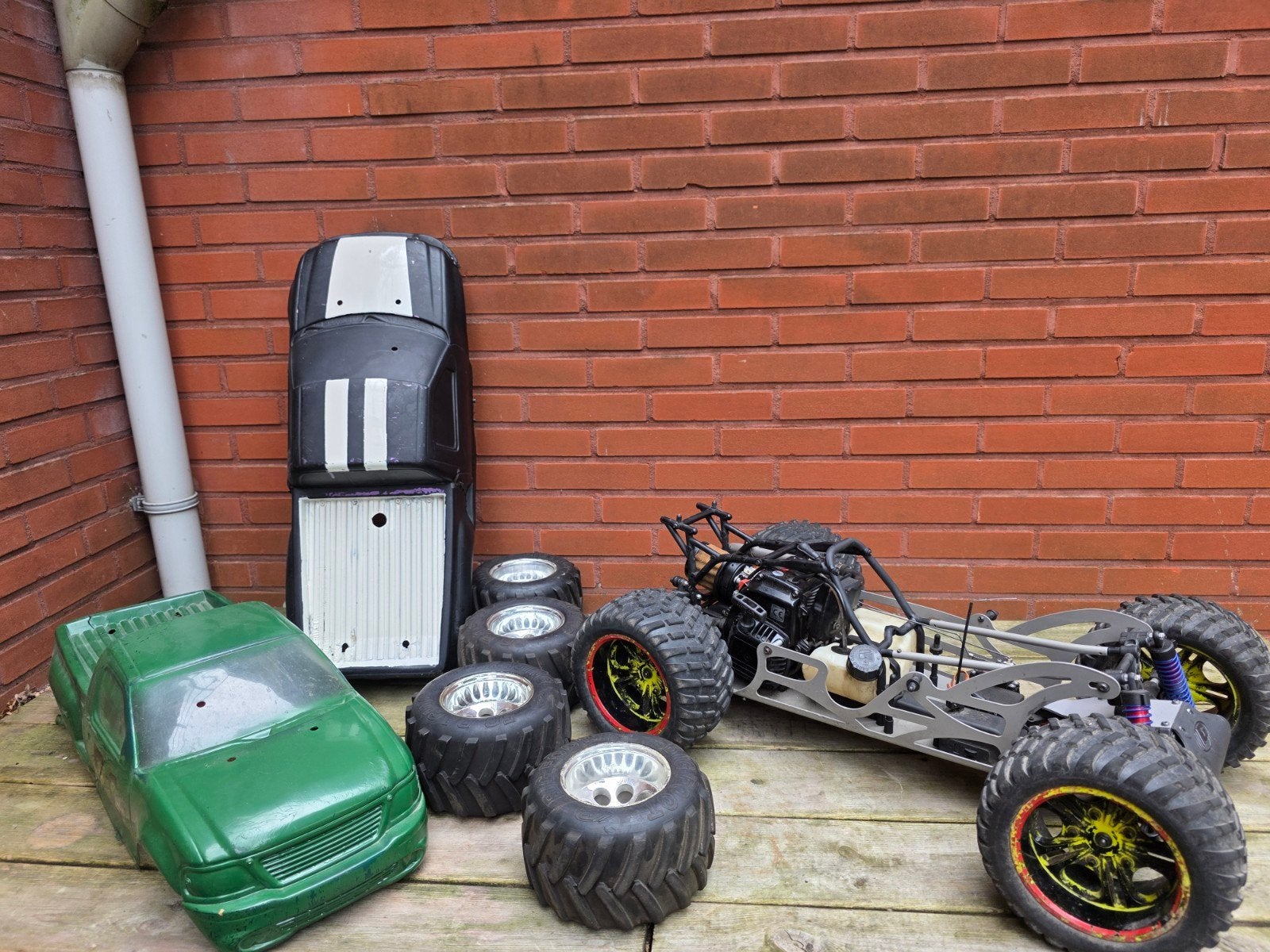 FG 4x4 RC Benzine Auto 2-takt 26cc Compleet Werkend, Ophalen, Gebruikt, 1:5 t/m 1:8, Auto