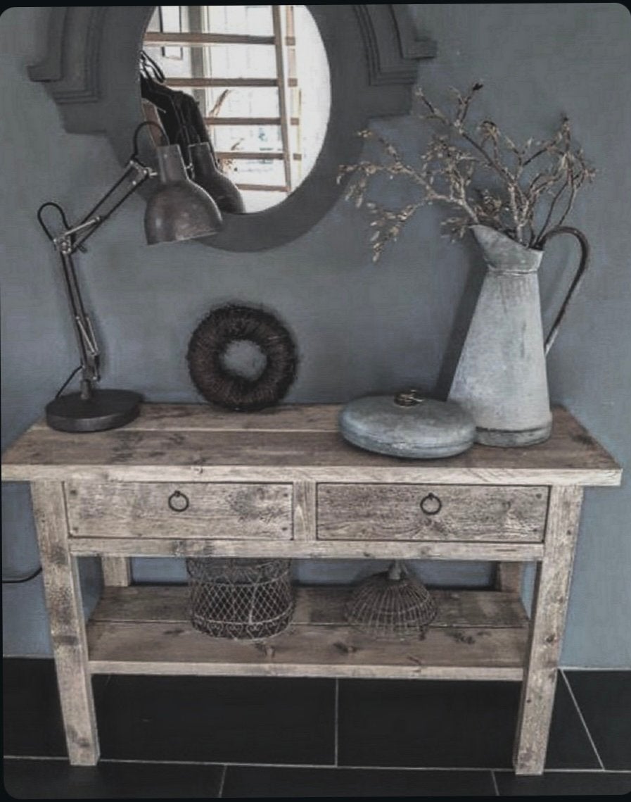 ~Stoer Sober Landelijk Houten Sidetable/Wandtafel~, Ophalen of Verzenden, Nieuw