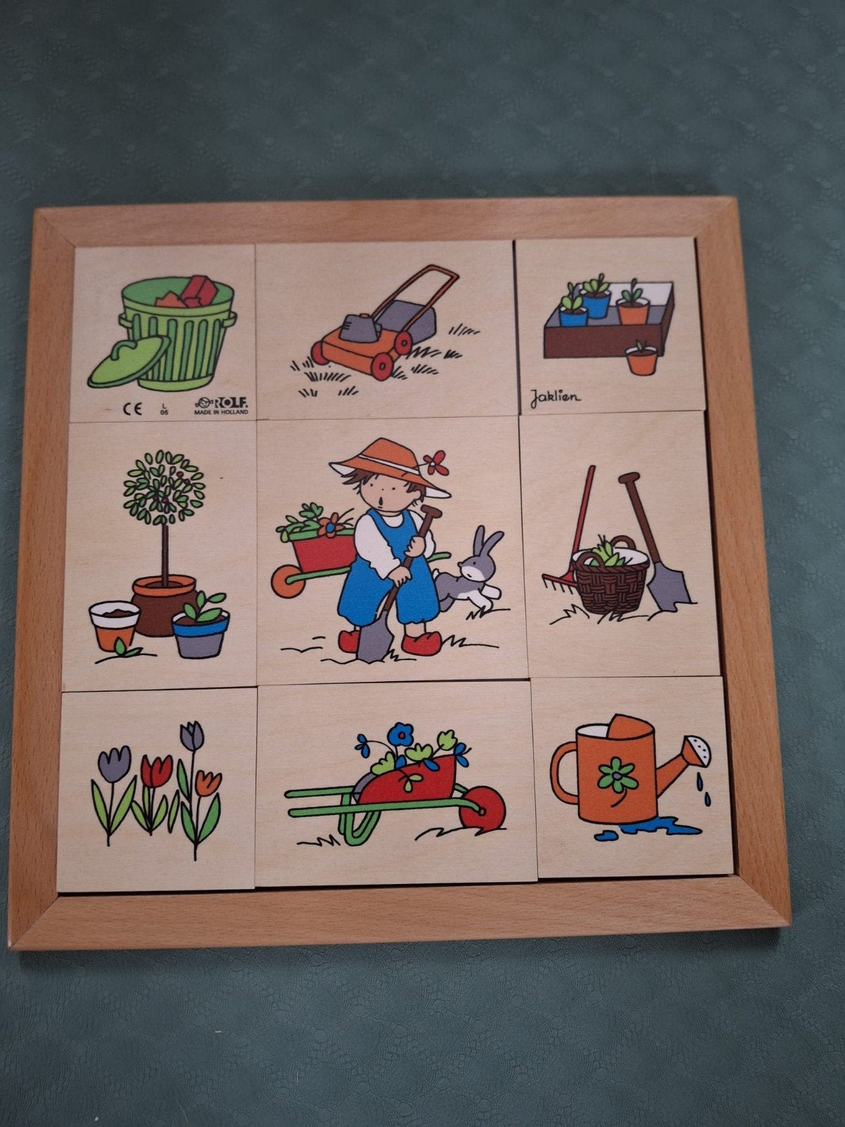 Rolf puzzel Tuin, 2 tot 4 jaar, Ophalen of Verzenden, Zo goed als nieuw, Van hout