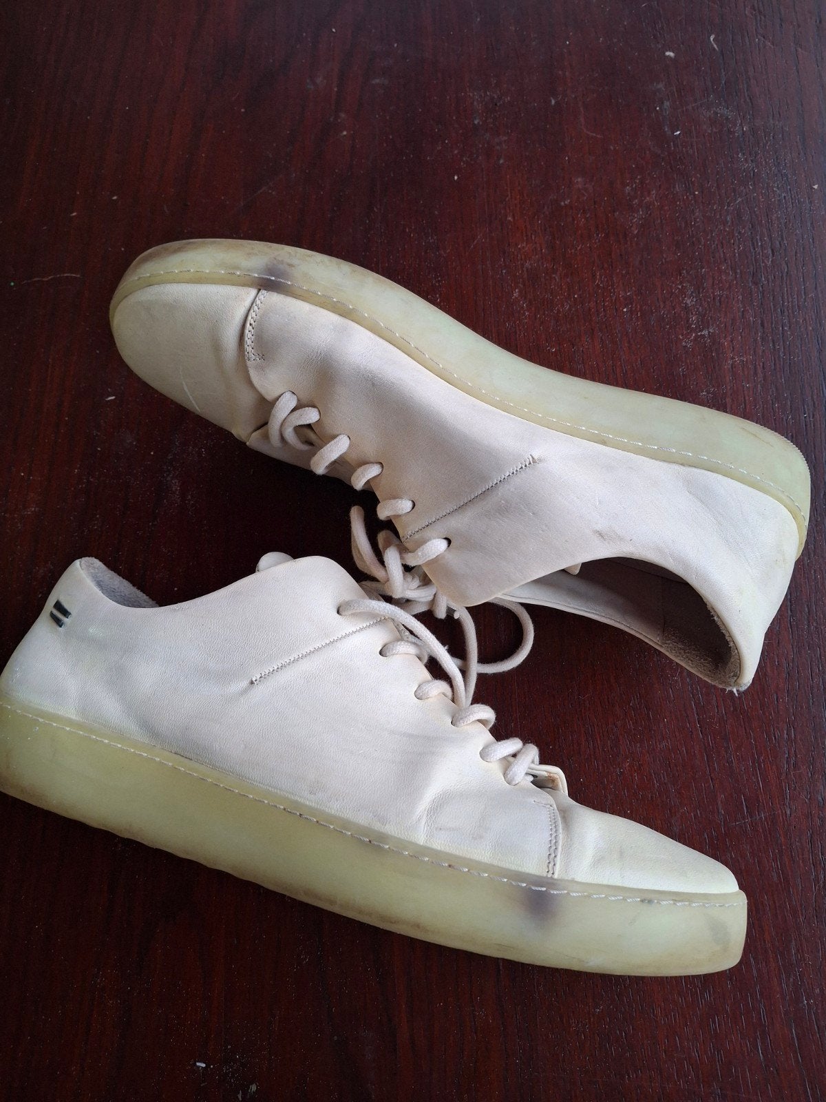 The Last Conspiracy off-white sneakers leer maat 46, Ophalen of Verzenden