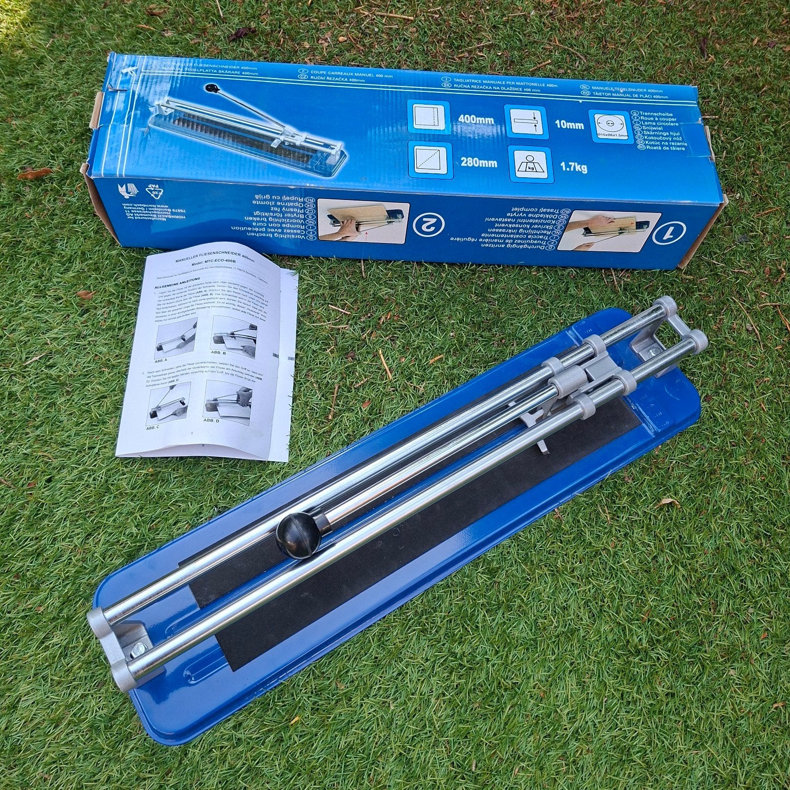 Tegelsnijder 400mm met dubbele buisgeleiding, Ophalen of Verzenden, Nieuw, Snijgereedschap, Overige merken