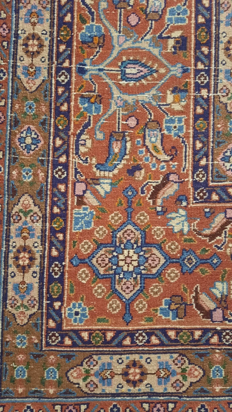 Vintage Perzisch tapijt met traditioneel patroon, Ophalen, Gebruikt, 150 tot 200 cm, 200 cm of meer