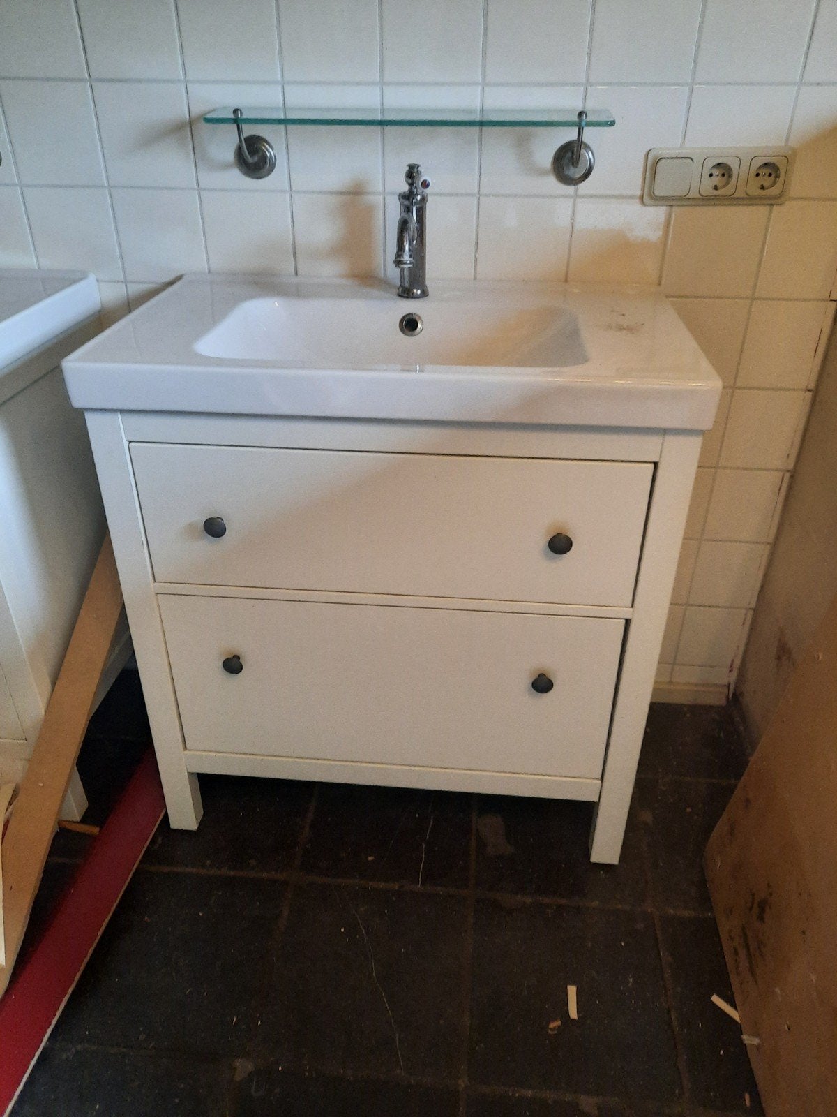 2 keer Ikea Hemnes wastafel met onderkast, Ophalen, Gebruikt