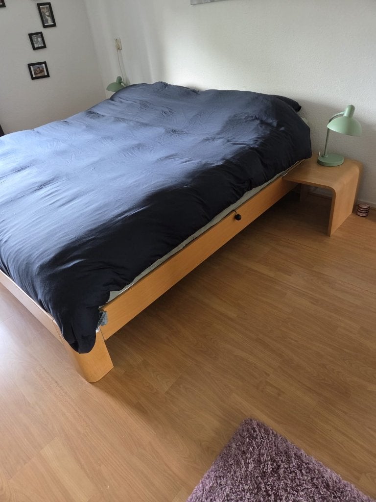 Auping Auronde 2000 tweepersoons bed, Ophalen, Verstelbaar, Beige, Modern strak