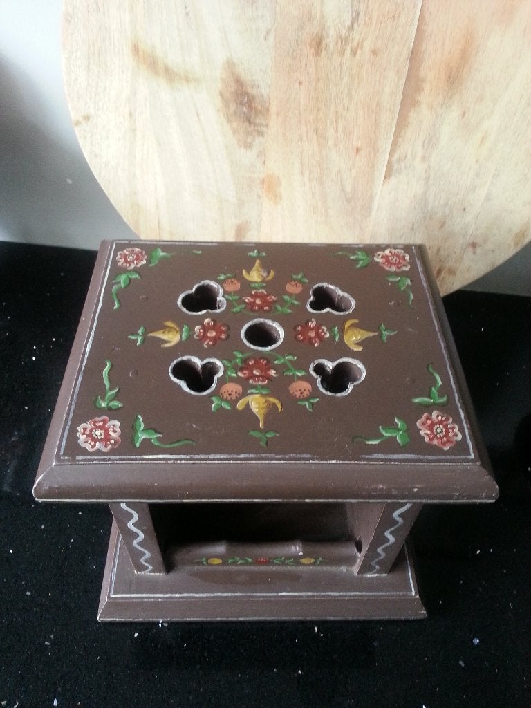 Brocante stoof in Hindeloopen stijl, Antiek en Kunst, Curiosa en Brocante, Ophalen of Verzenden