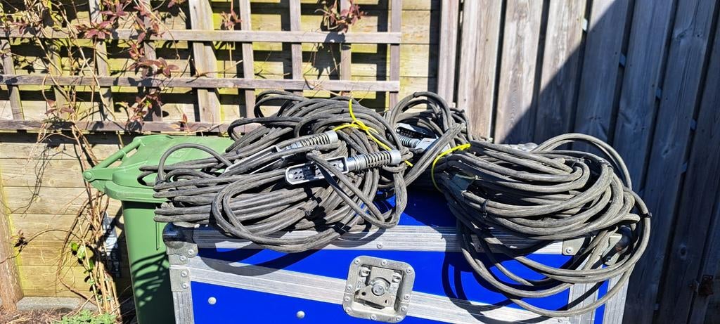 20 pins harting kabels 2x15 meter met kastjes, Muziek en Instrumenten, Kabels en Stekkers, Ophalen, Gebruikt, Apparatuur