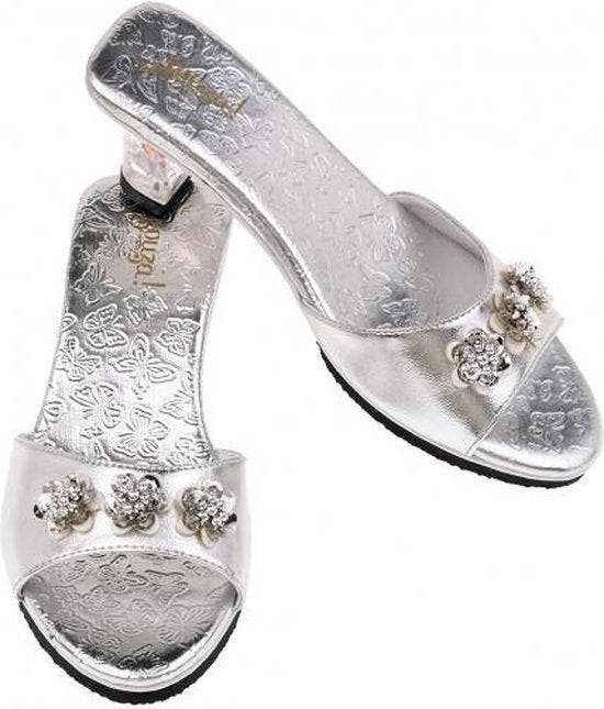 Souza for kids - Zilveren prinsessenschoenen met bloemetjes, Ophalen, Meisje, Schoenen, Nieuw