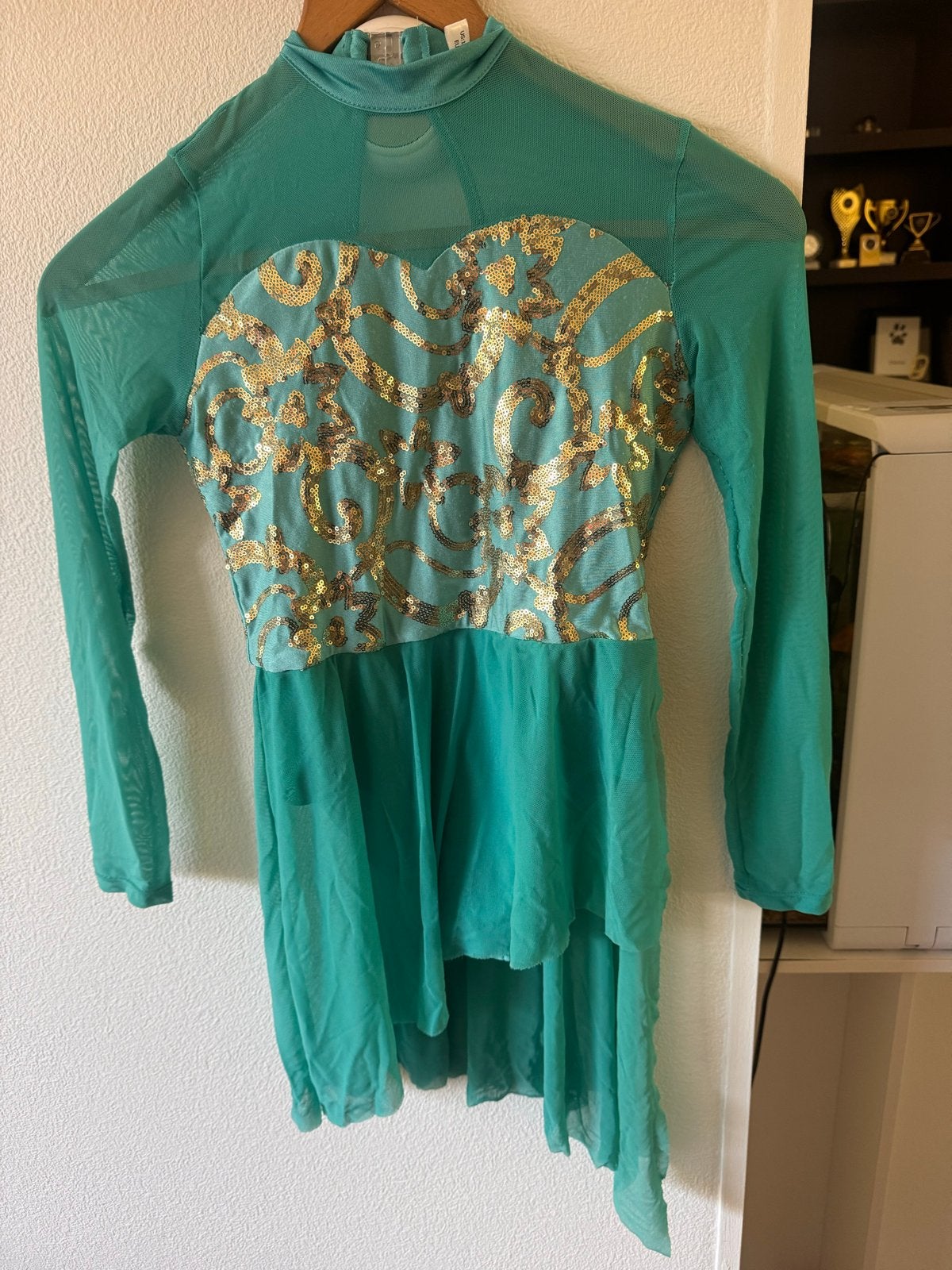 Dansjurk/Turnpakje Maat 140 - Modern, Twirl, Kunstschaatsen, Ophalen of Verzenden, Gebruikt, Meisje, Sport- of Zwemkleding