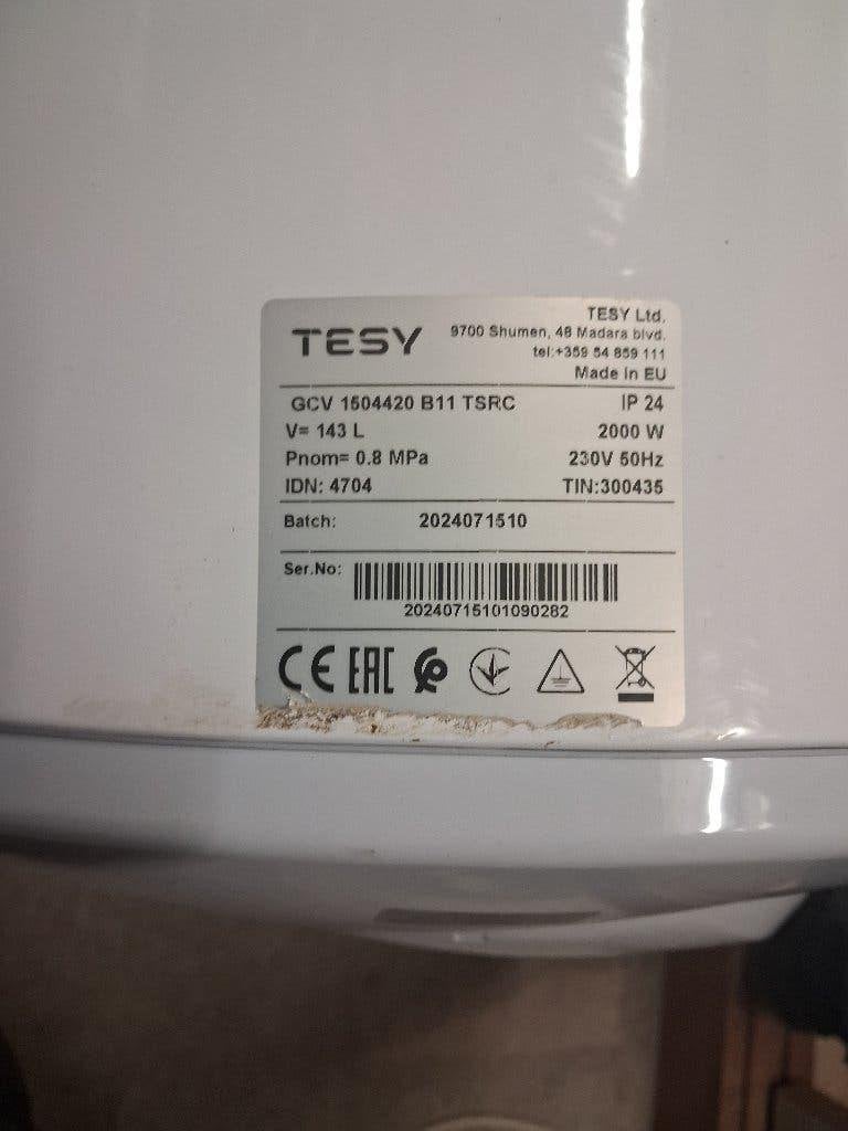 boiler 150 liter Tesy, Ophalen, Gebruikt, 100 liter of meer, Boiler