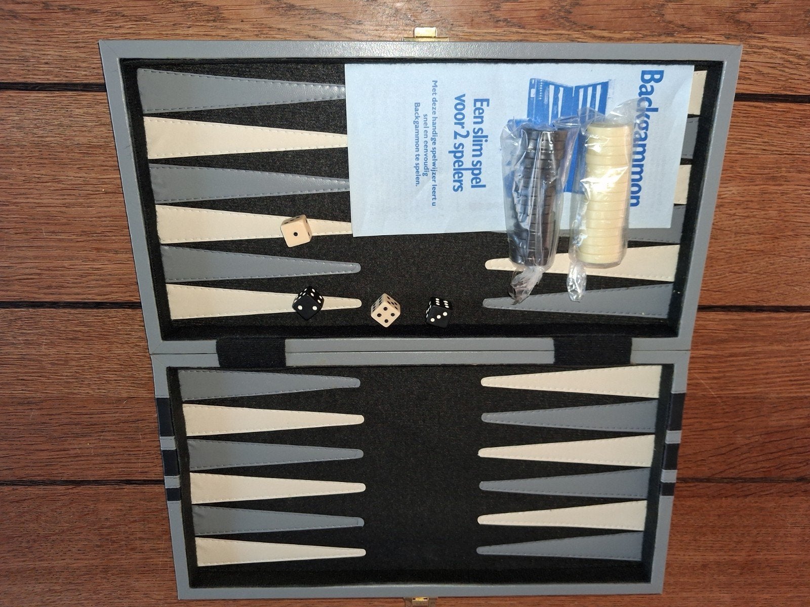 Backgammon spel tric trac koffer, Ophalen of Verzenden, Zo goed als nieuw