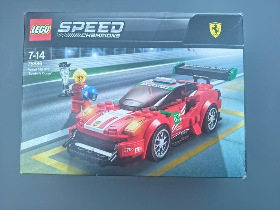 LEGO Speed Champions Ferrari 488 GT3 "Scuderia Corsa", Kinderen en Baby's, Speelgoed | Duplo en Lego, Lego, Zo goed als nieuw