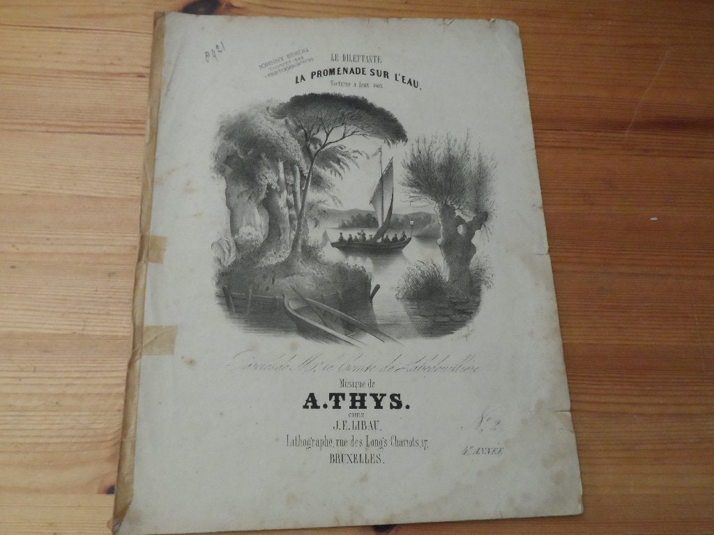 La promenade sur l'eau - a. Thys, Muziek en Instrumenten, Bladmuziek, Piano, Gebruikt, Ophalen of Verzenden, Artiest of Componist