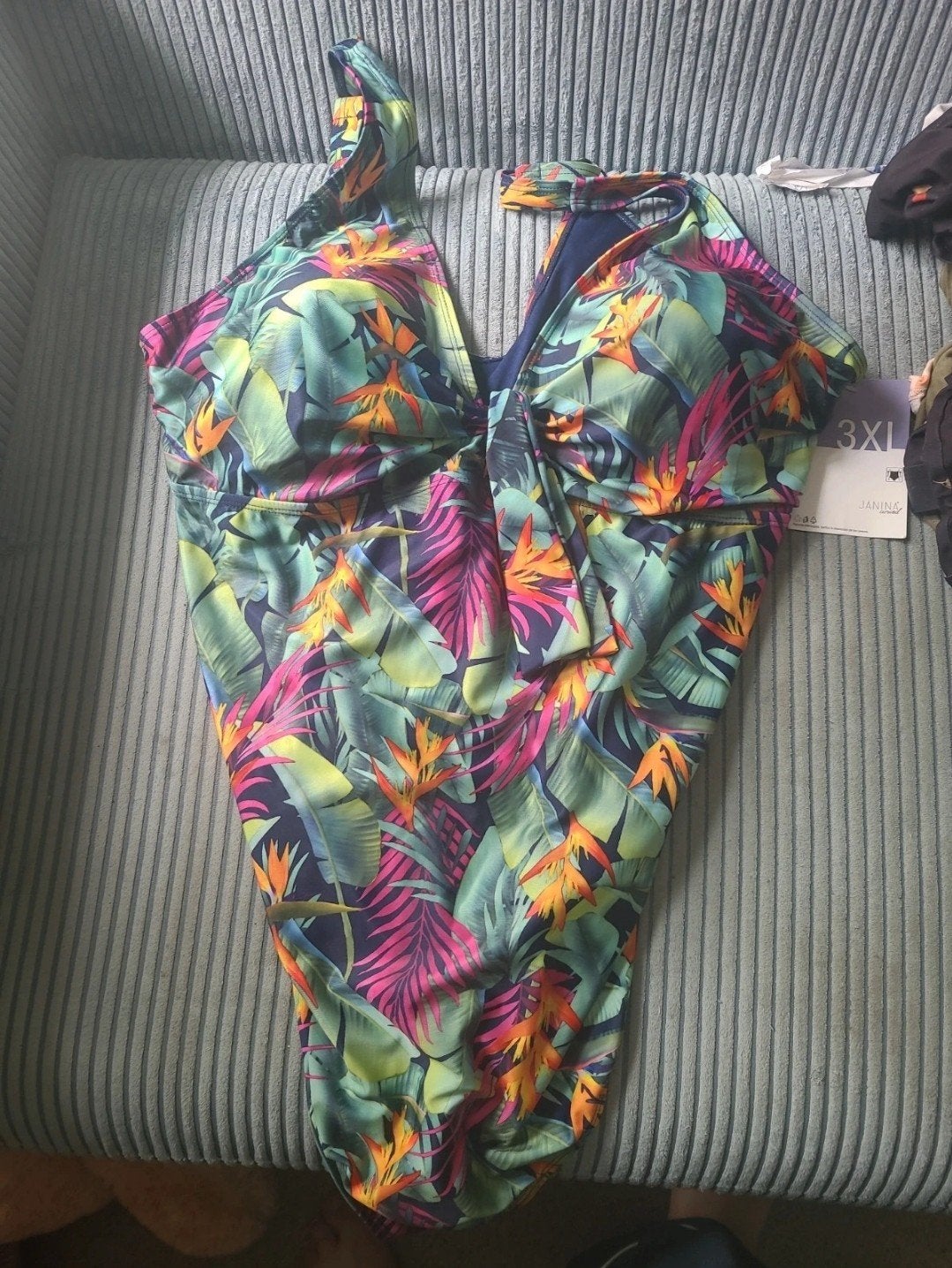 Nieuw Janina badpak 3XL met tropische print, Meerkleurig, Nieuw, Badpak, Ophalen of Verzenden