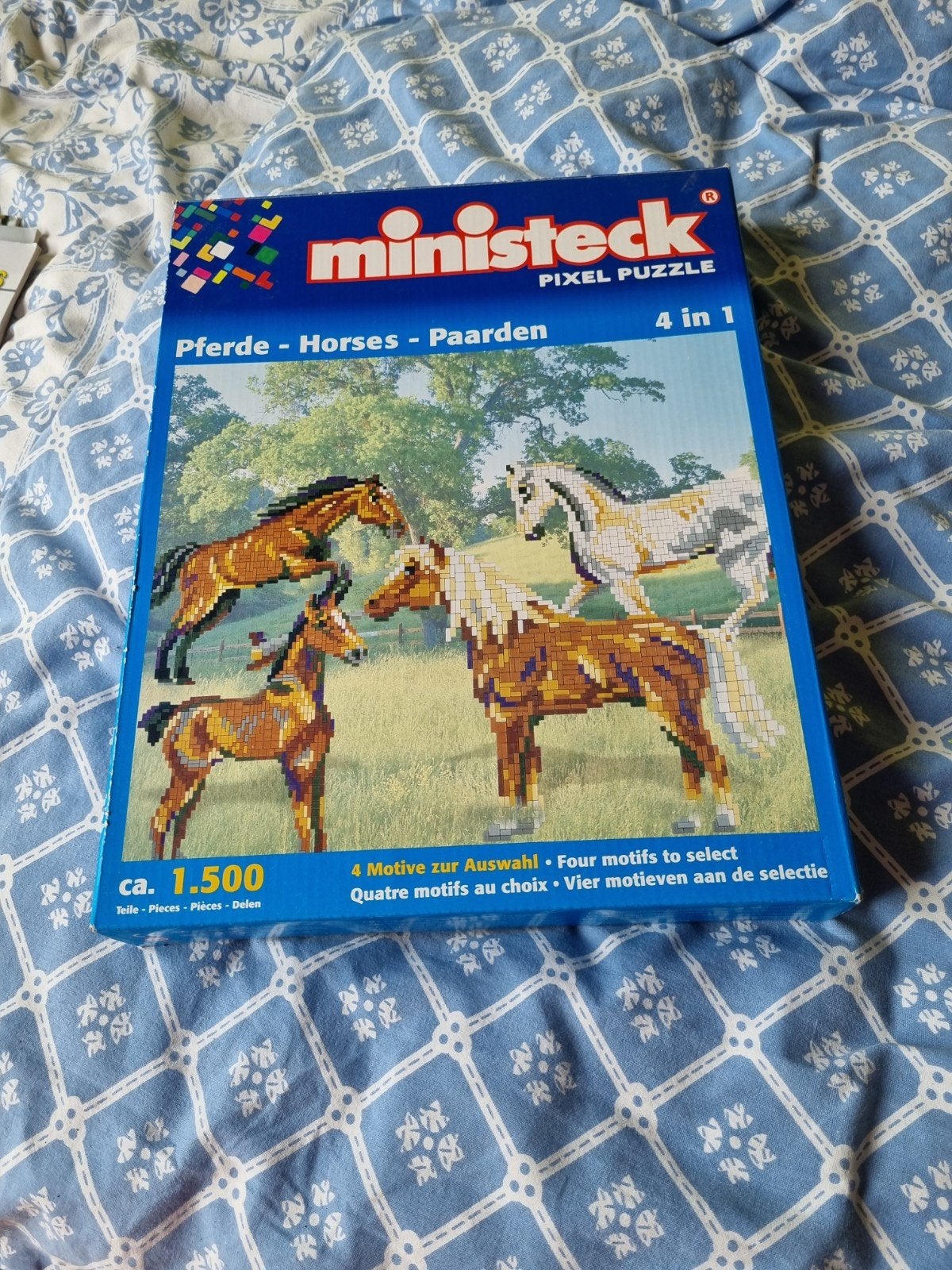 Ministeck Pixel Puzzle Paarden 4-in-1 - Nieuw in doos, Ophalen of Verzenden, Nieuw, Box-set