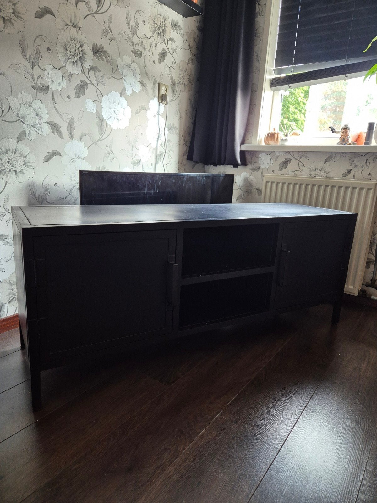 TV meubel (liam) 140cm metaal, Ophalen, Gebruikt, 100 tot 150 cm, Metaal
