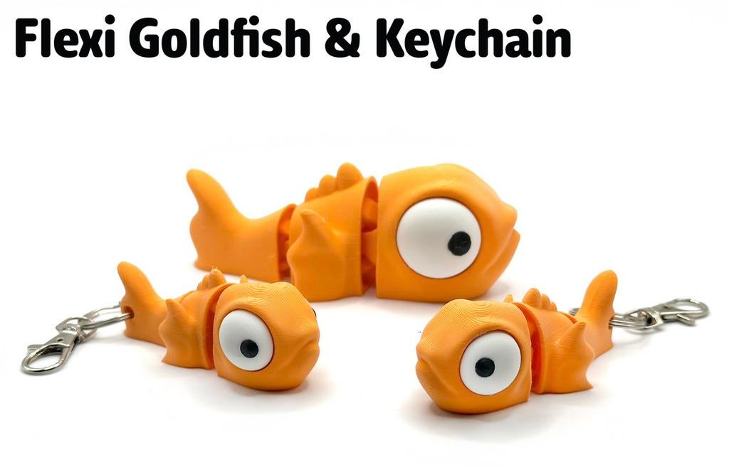 Flexi Goldfish Fidget of Sleutelhanger – 8 cm Buigbaar, Verzamelen, Poppetjes en Figuurtjes, Verzenden, Nieuw