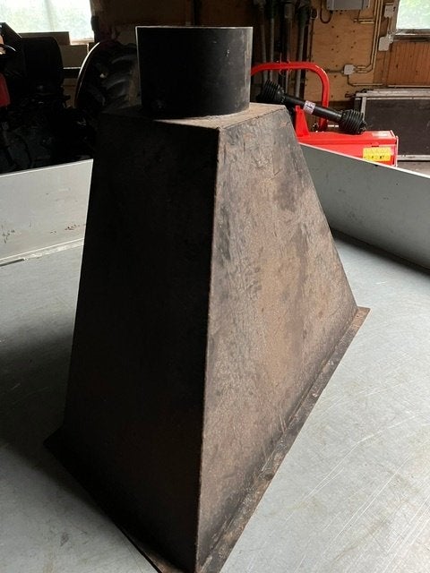 Rookgas kap haard met klep, Ophalen, Zo goed als nieuw, Inbouwhaard, Houthaard