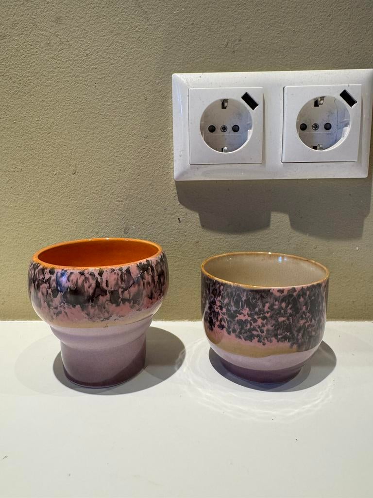 Hkliving koffiemokjes, Rond, Ophalen of Verzenden, Zo goed als nieuw, Aardewerk