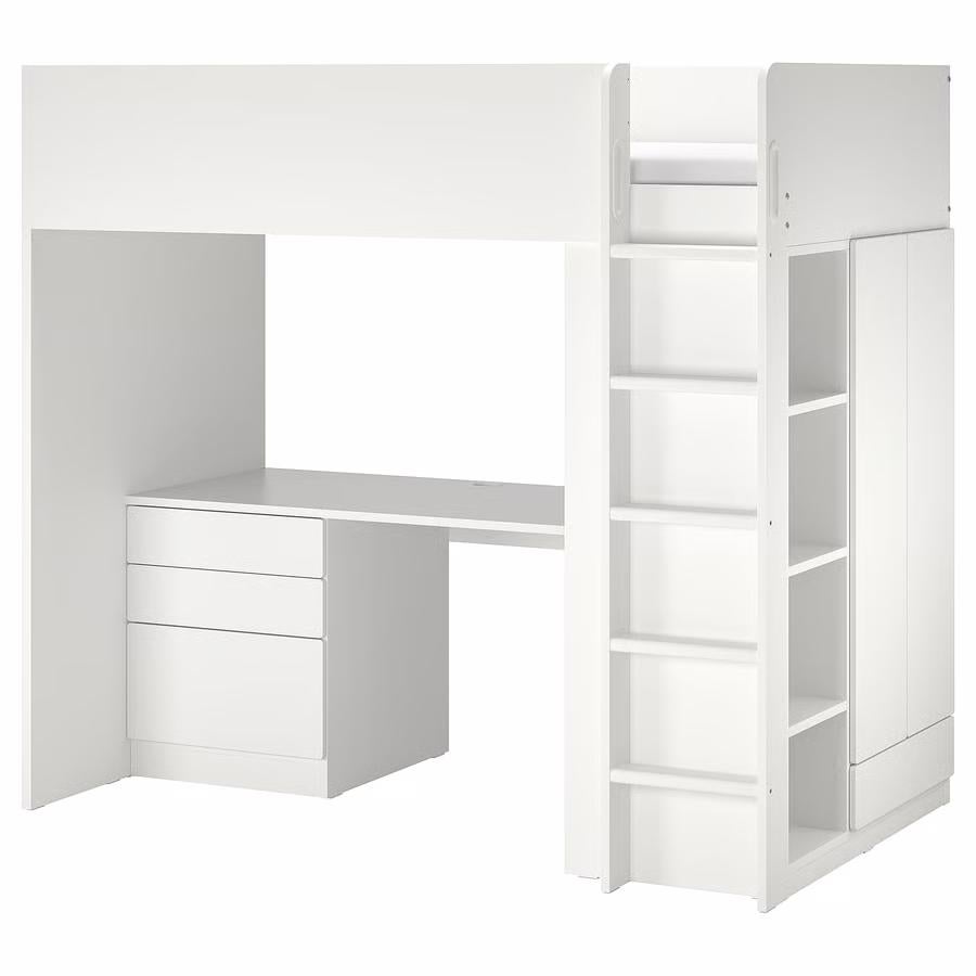 Hooglaper IKEA met oranje deurtjes, Ophalen, 85 tot 100 cm, Gebruikt, Hoogslaper of Stapelbed