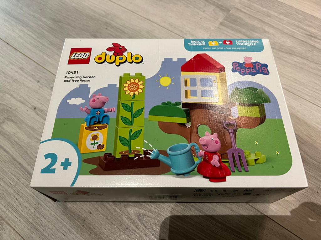 Lego - Duplo - Peppa big - 10431 - tuin en boomhut, Overige thema's, Verzenden, Zo goed als nieuw, Compleet