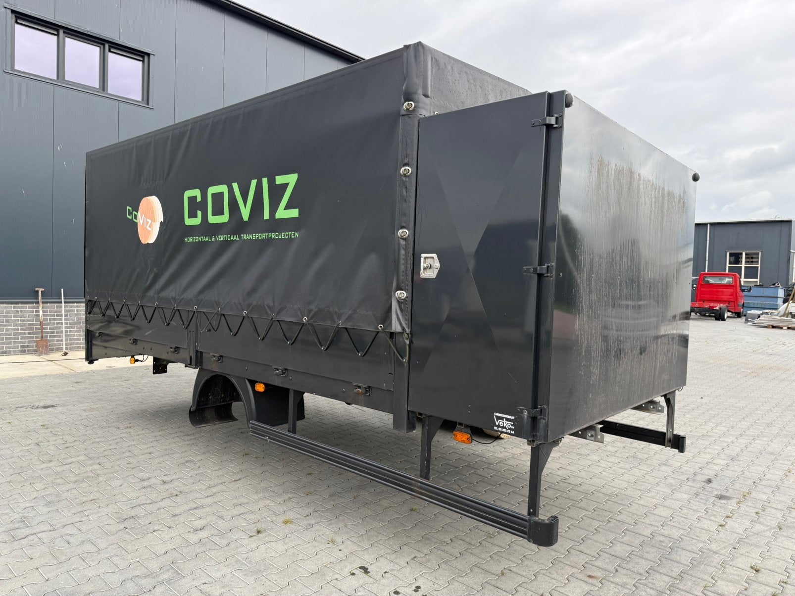 Meubelbak citybox laadbak met huif oprijbak, Ophalen
