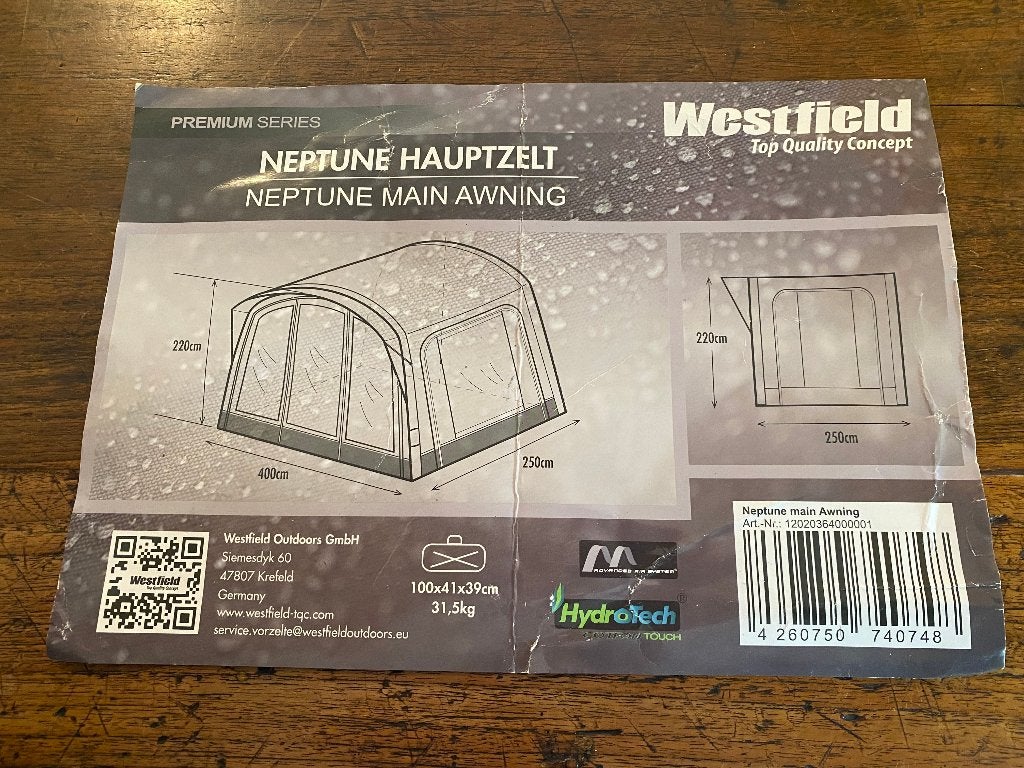 Voortent voor Camper/Caravan, vrijstaand, Caravans en Kamperen, Ophalen of Verzenden, Zo goed als nieuw, Polyester, Overige merken