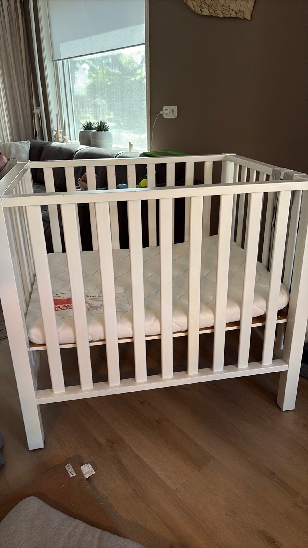 Complete box, incl matras, hoeslakens, 2 boxkleden en boxzak, Ophalen, Zo goed als nieuw