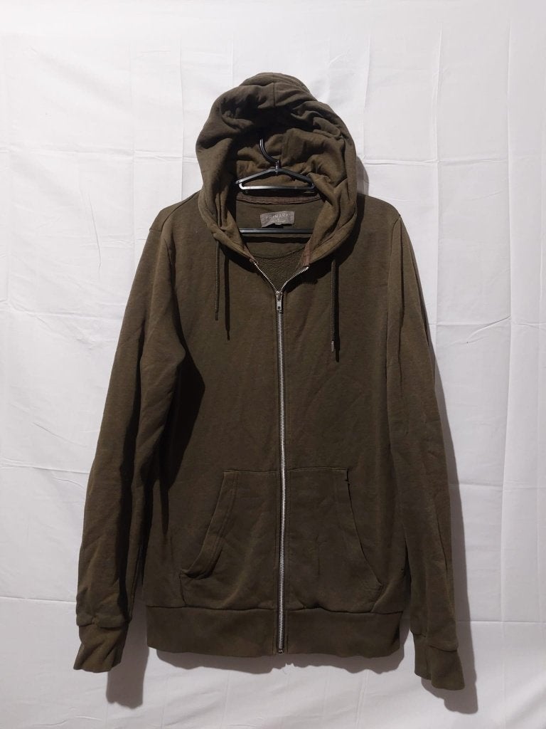 Primark Hoodie - Donkergroen met rits Maat M, Maat 48/50 (M), Ophalen of Verzenden, Gedragen, Groen