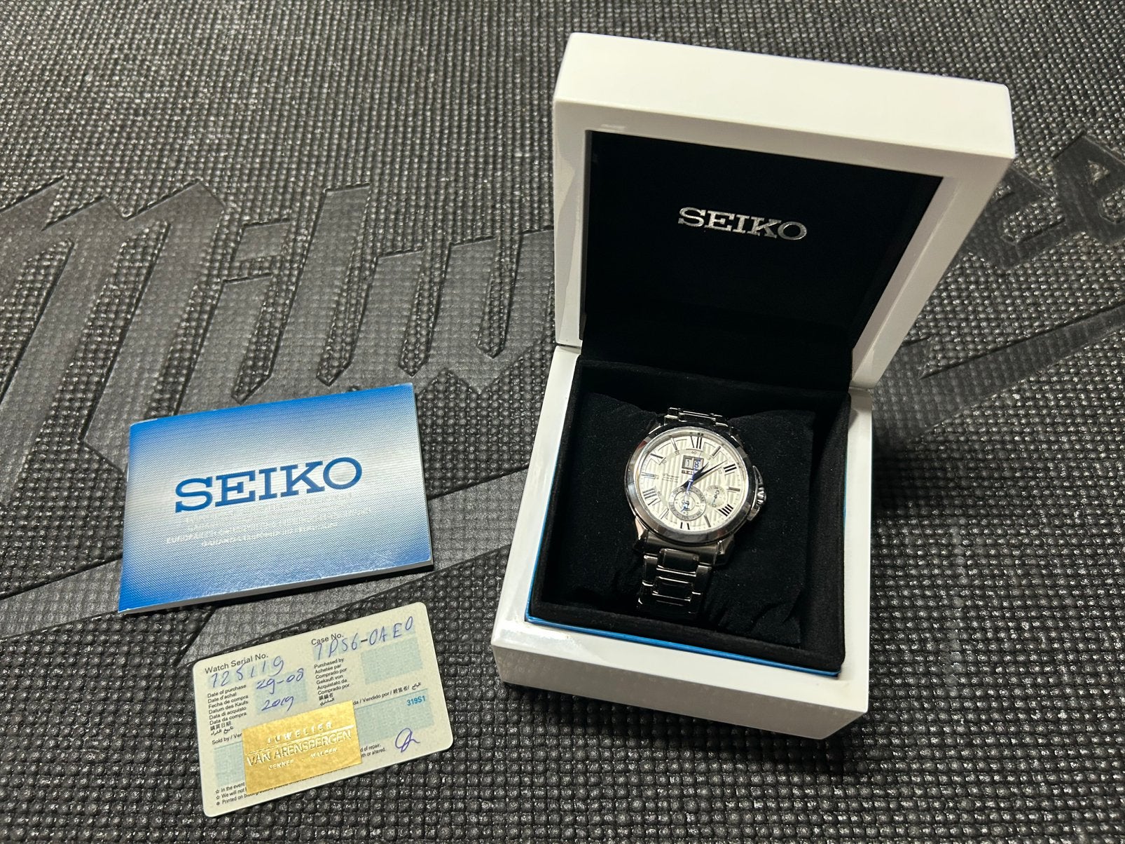 Seiko Premier Perpetual Kinetic, Staal, Polshorloge, Ophalen of Verzenden, Zo goed als nieuw