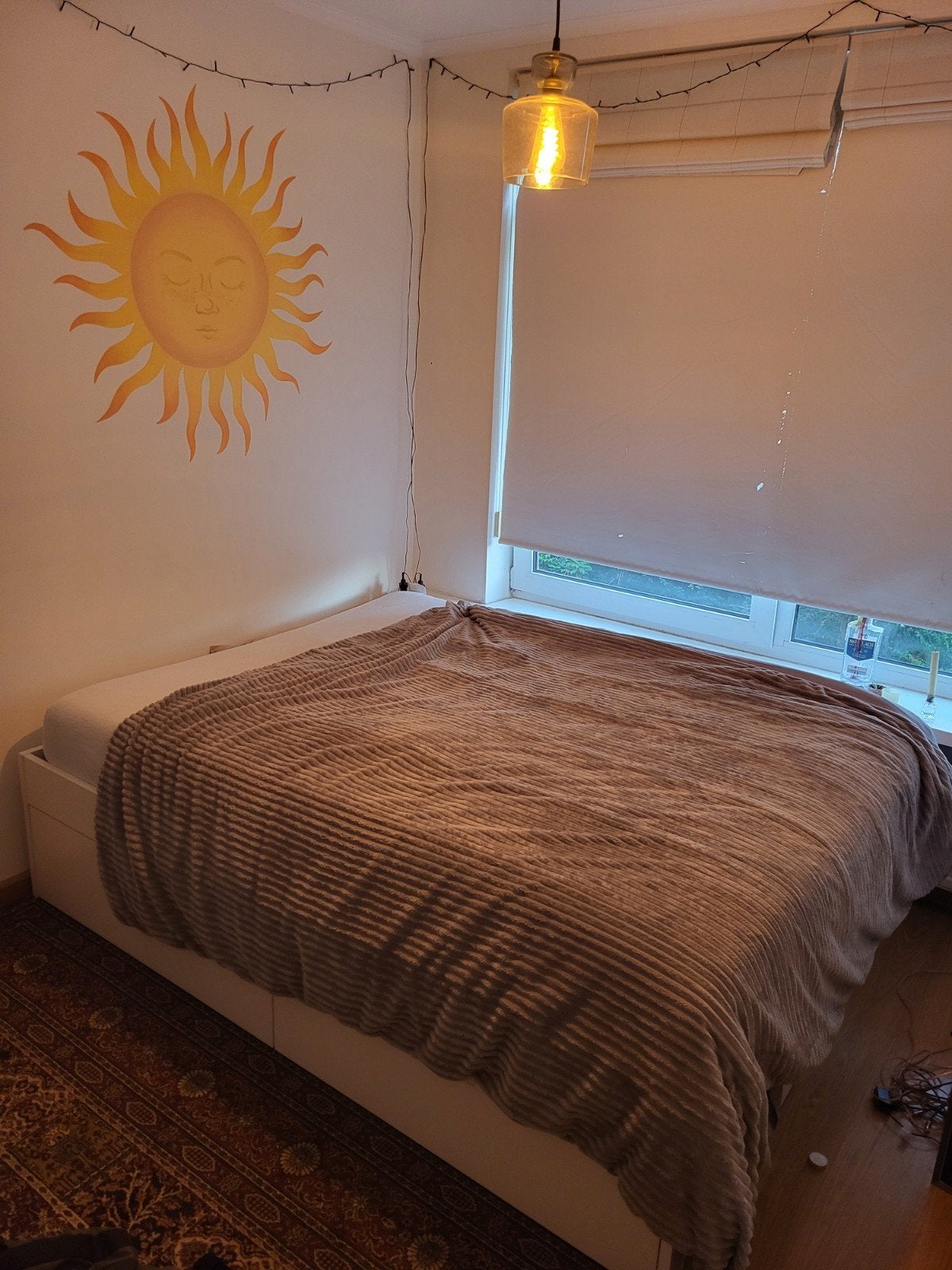 IKEA BRIMNES bed met lades - tweepersoons, Ophalen, Gebruikt, Modern, functioneel, Wit