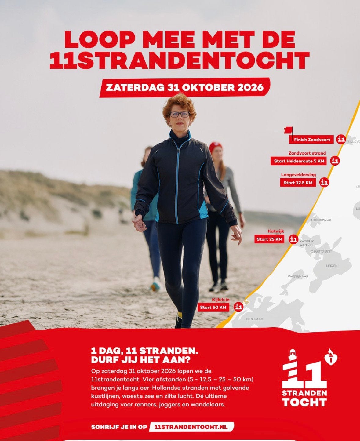 3 startbewijzen 11strandenloop 25km wandelen of hardlopen, Ophalen, Nieuw, Overige typen, Overige merken