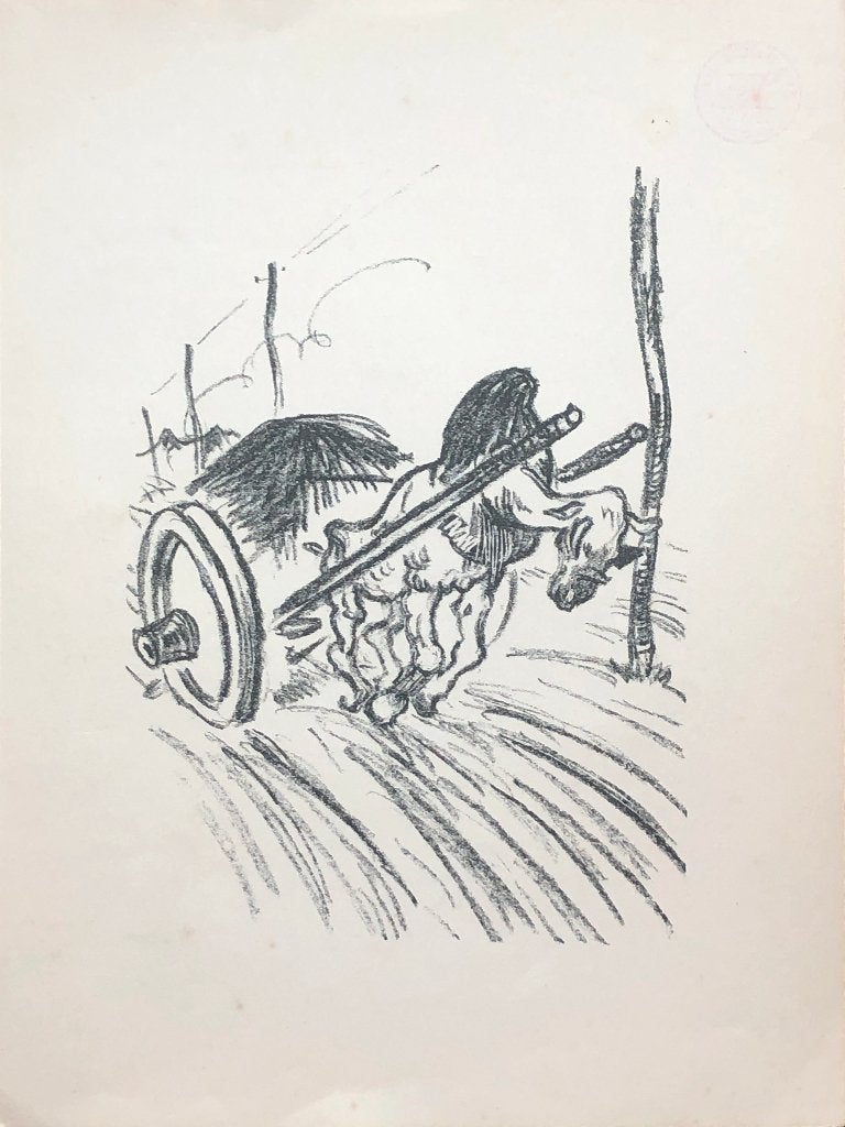 Richard Seewald (1889-1976) Lithografie 'Trekpaard' 1915, Ophalen of Verzenden