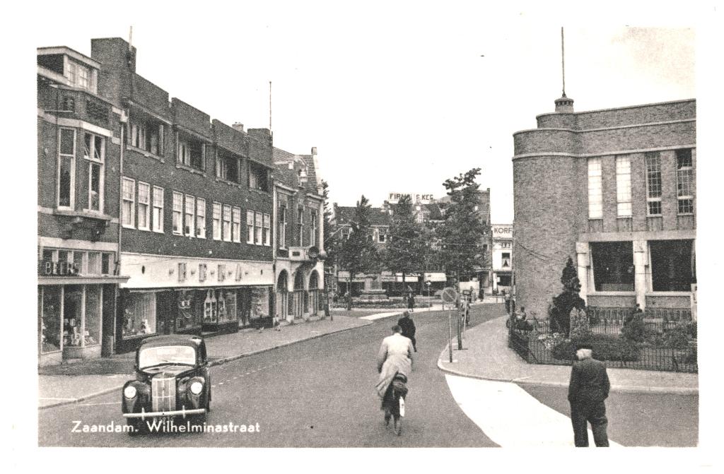 700008 Zaandam Wilhelminastraat NH 1958 Gelopen met zegel