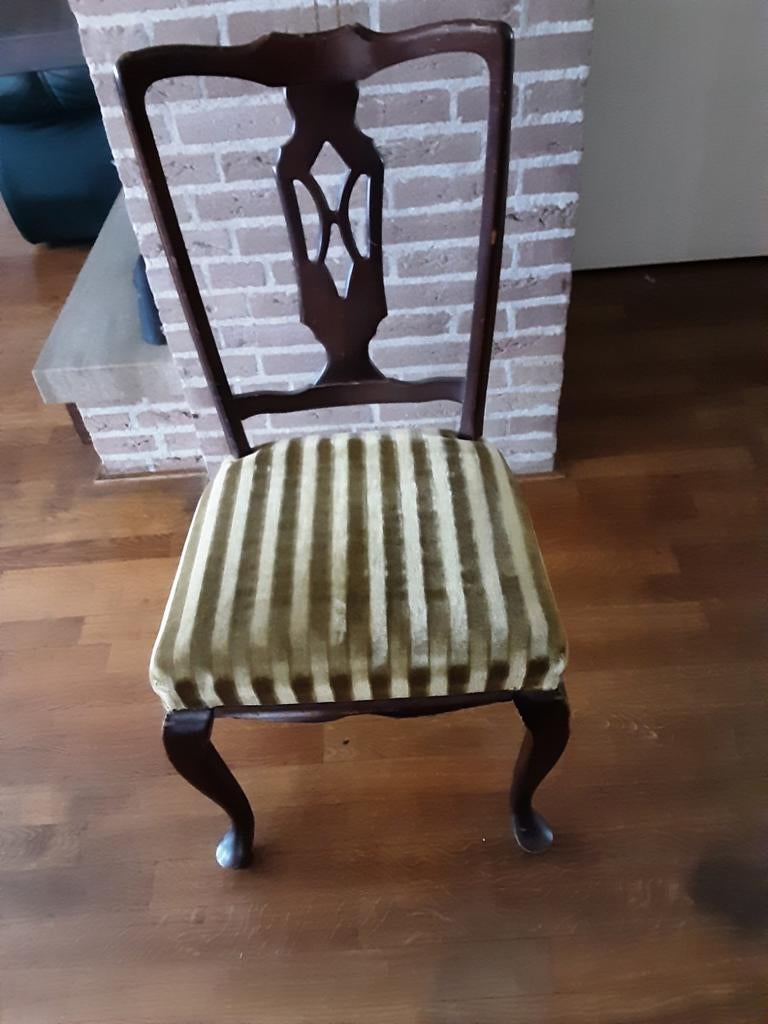 vintage stoelen, Ophalen, Gebruikt, Stof, Vier