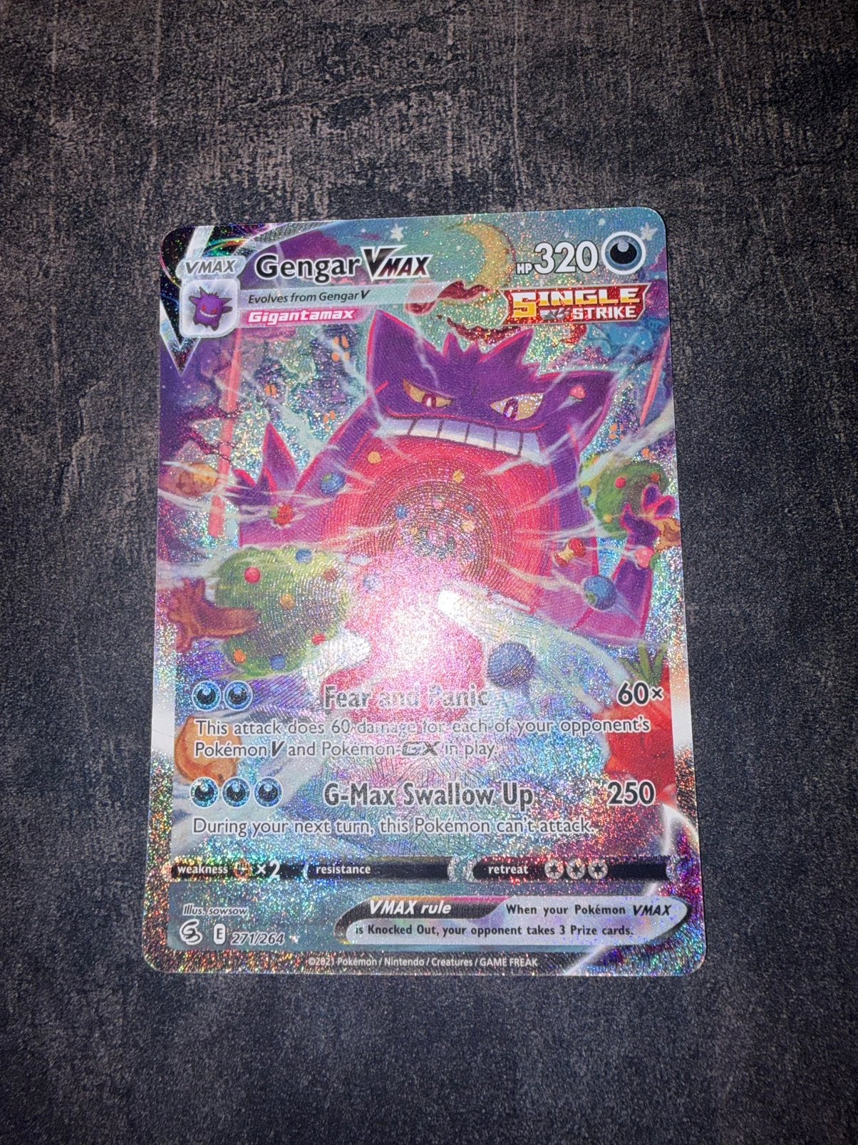 Near Mint Gengar VMAX 271 / 264, Ophalen of Verzenden, Nieuw, Losse kaart