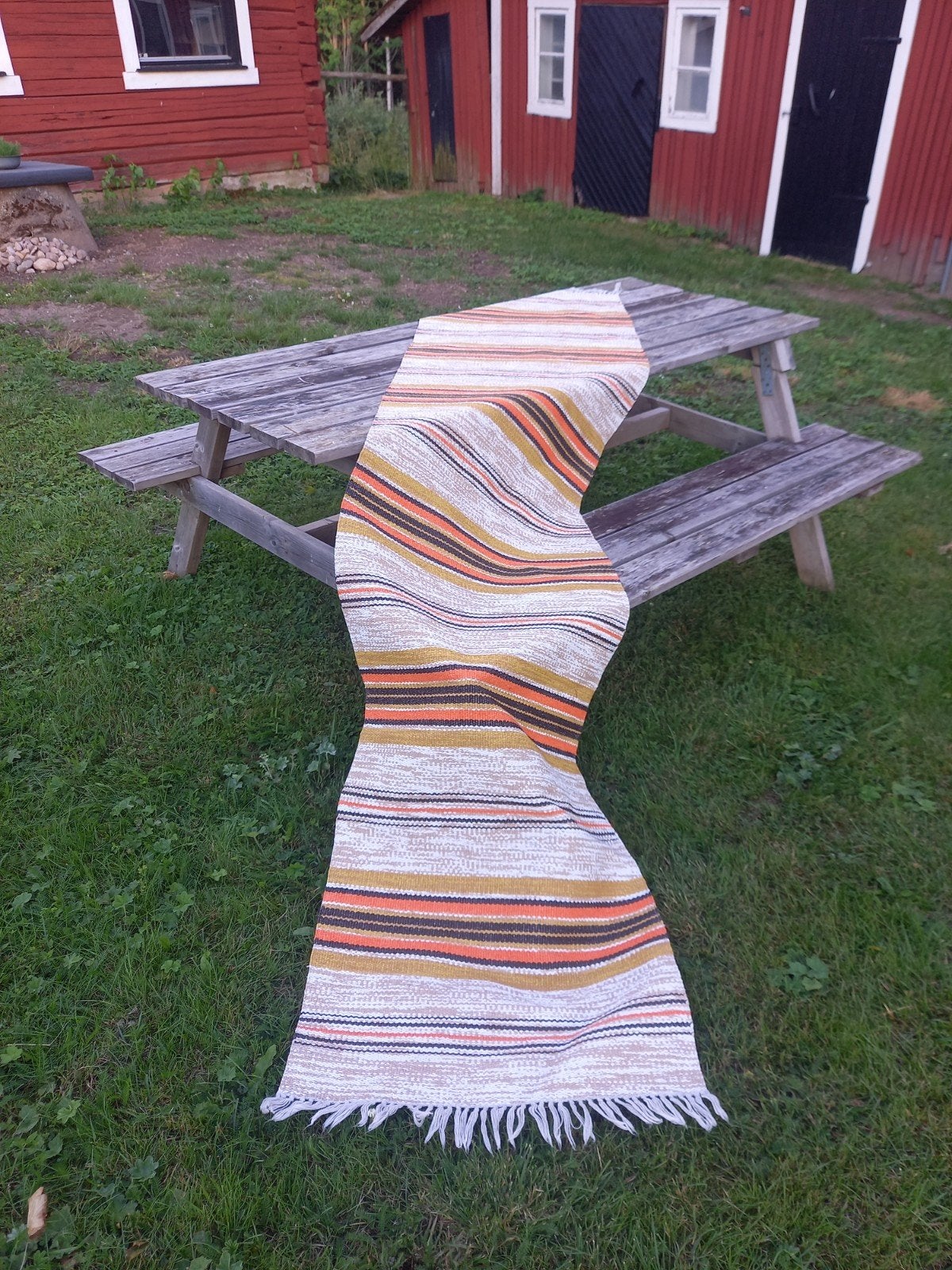 Lange Zweedse loper, binnen en buiten bruikbaar! 3.00x0.68 m, 200 cm of meer, Rechthoekig, Retro Scandinavisch, Gebruikt