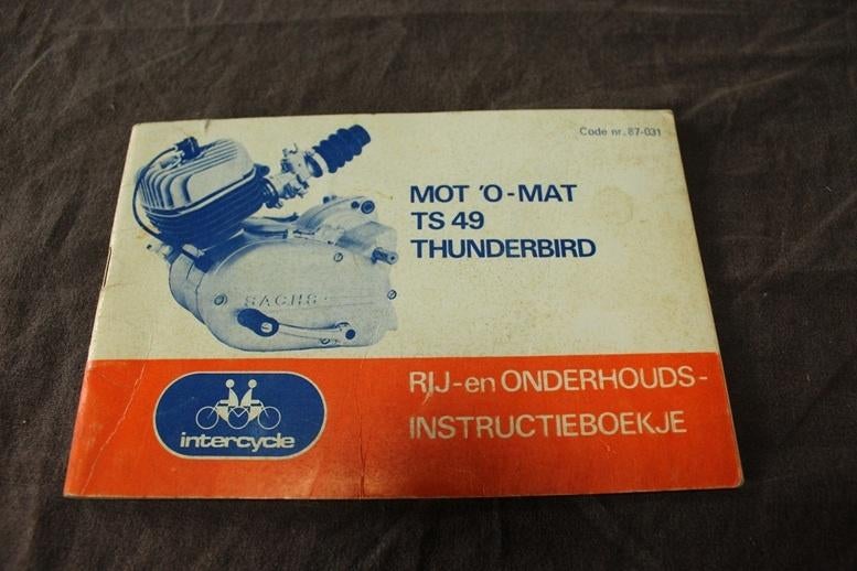 Batavus TS49 Mot 'o mat Thunderbird brommer instructie boek, Ophalen of Verzenden, Gebruikt
