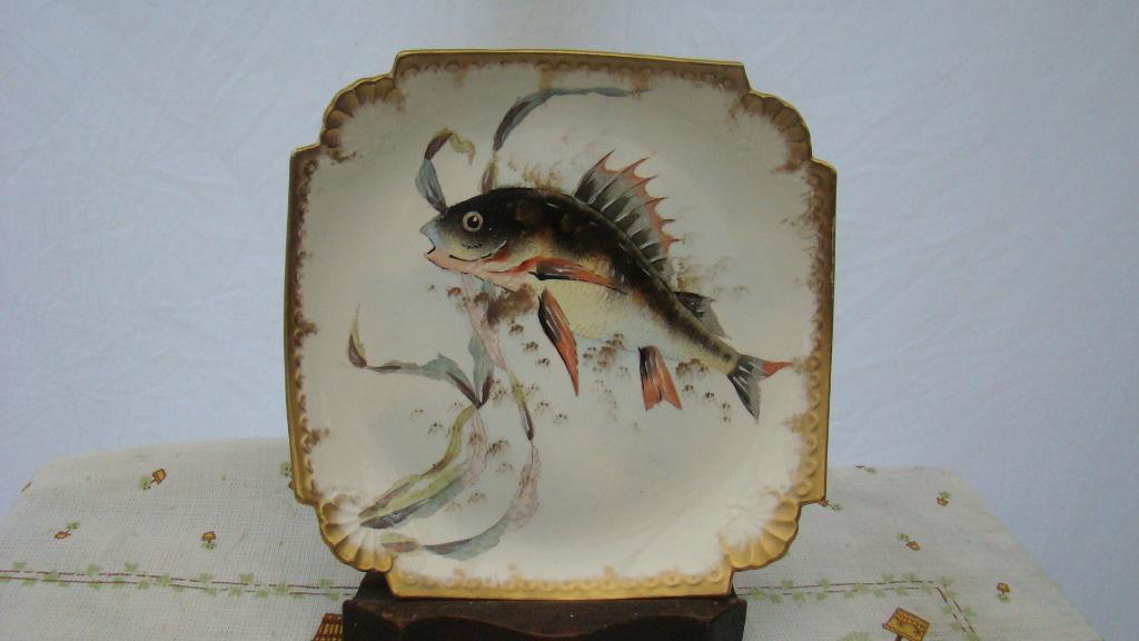 Vis bord ( Franz Anton Mehlem, Antiek en Kunst, Antiek | Keramiek en Aardewerk, Ophalen of Verzenden