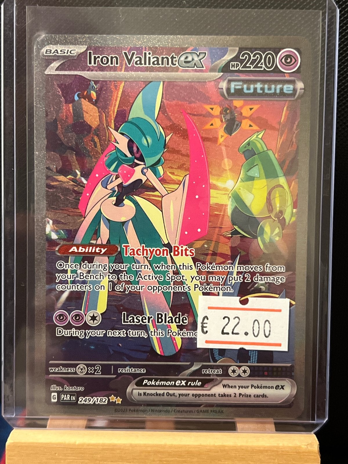Pokémon TCG: Iron Valiant ex (Future) - Basic - 249/182, Ophalen of Verzenden, Zo goed als nieuw, Losse kaart